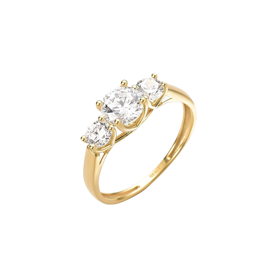 Anel de noivado em ouro amarelo com diamantes